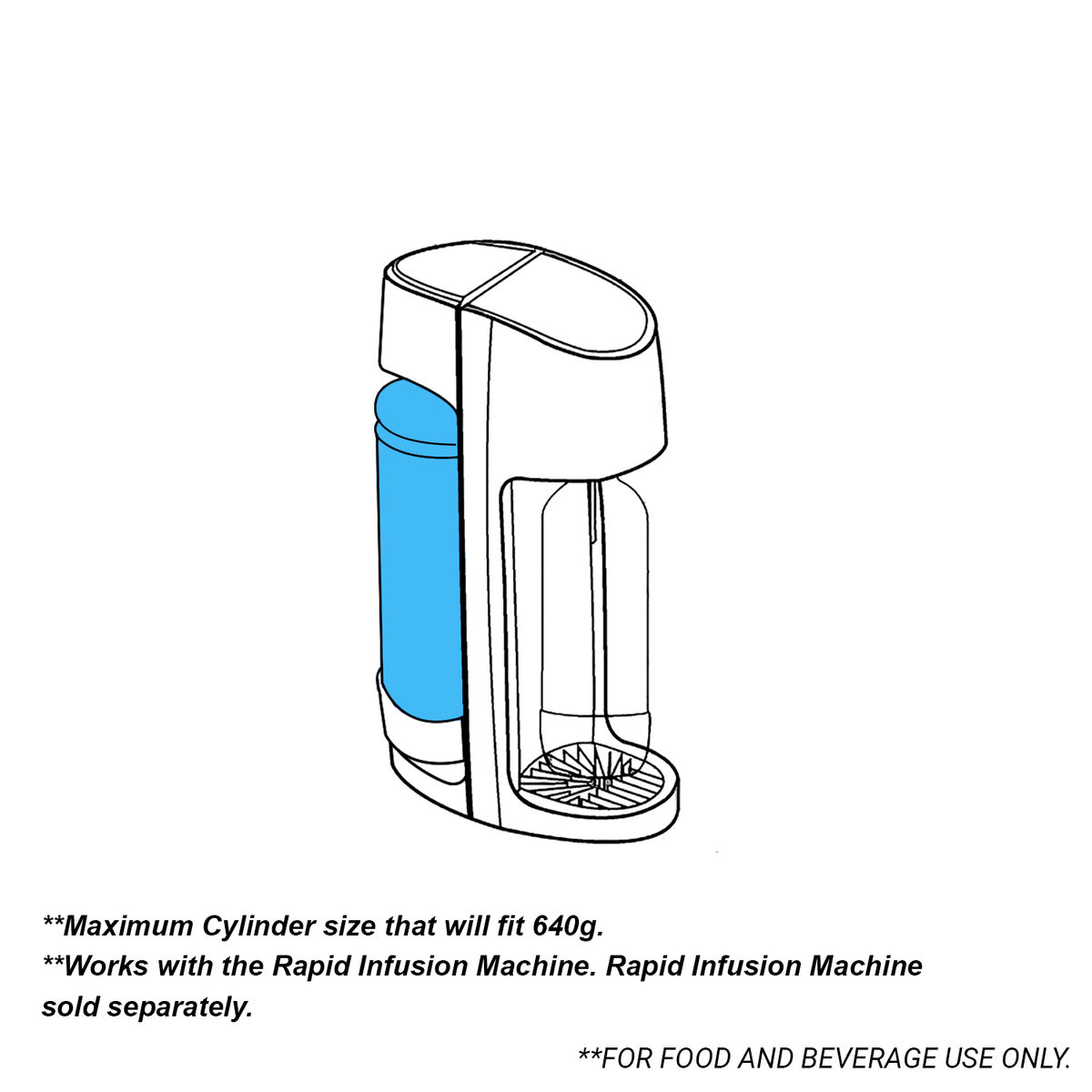 Miami Magic Infusions 615g Culinary Gas Cream Charger Cylinder