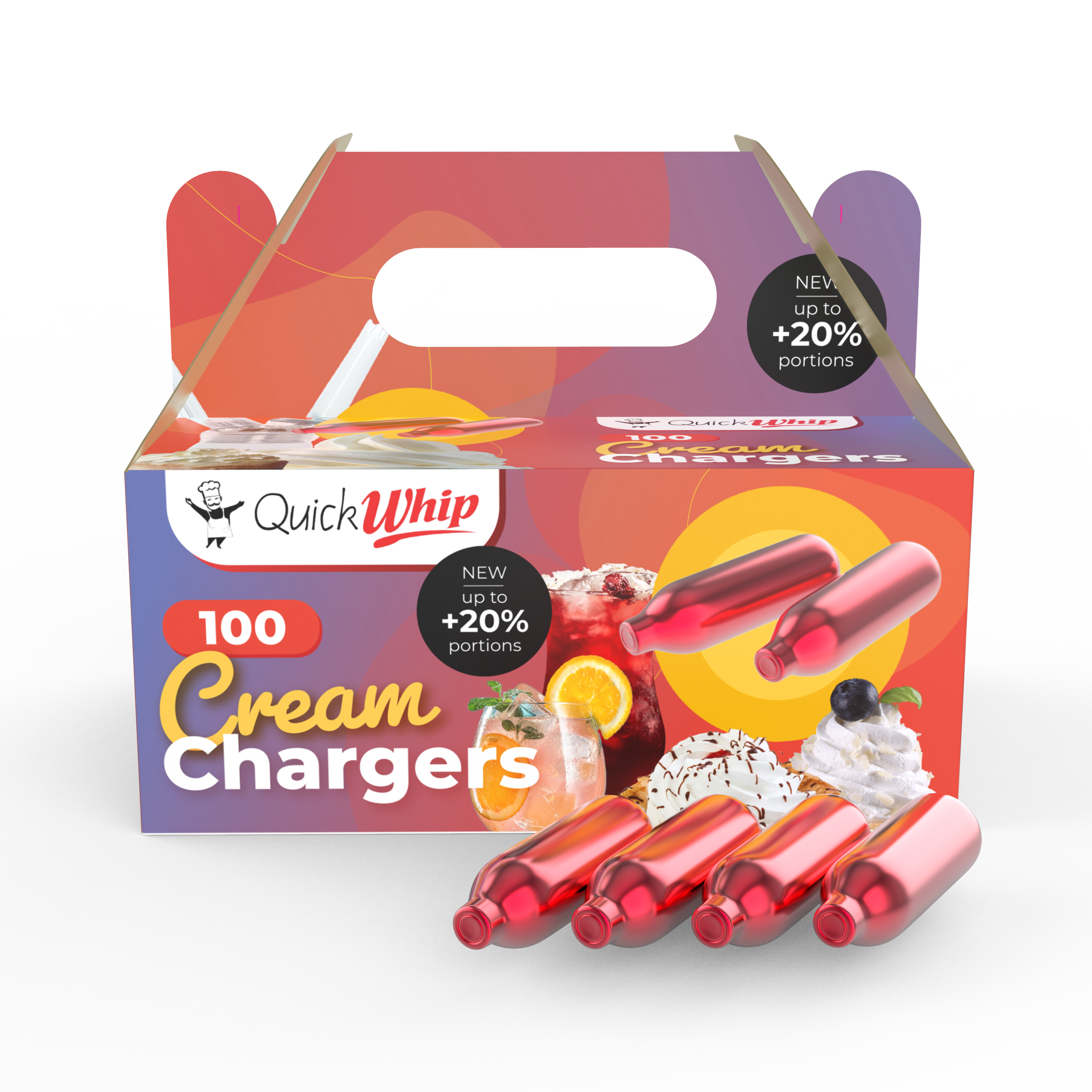 QuickWhip PRO 9g! Cream Chargers  - 100pks NEW 2024