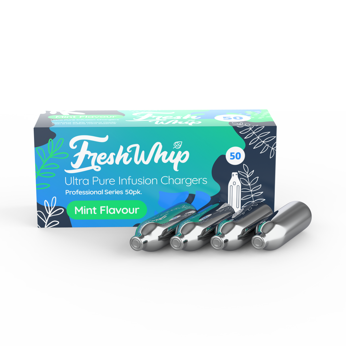 FreshWhip Cream Chargers 8.2g Mint Overstocked - 50% OFF ON ALL