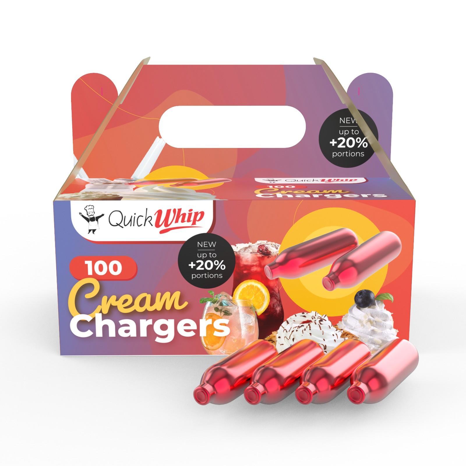 QuickWhip PRO 9g! N2O Cream Chargers - 50 Packs