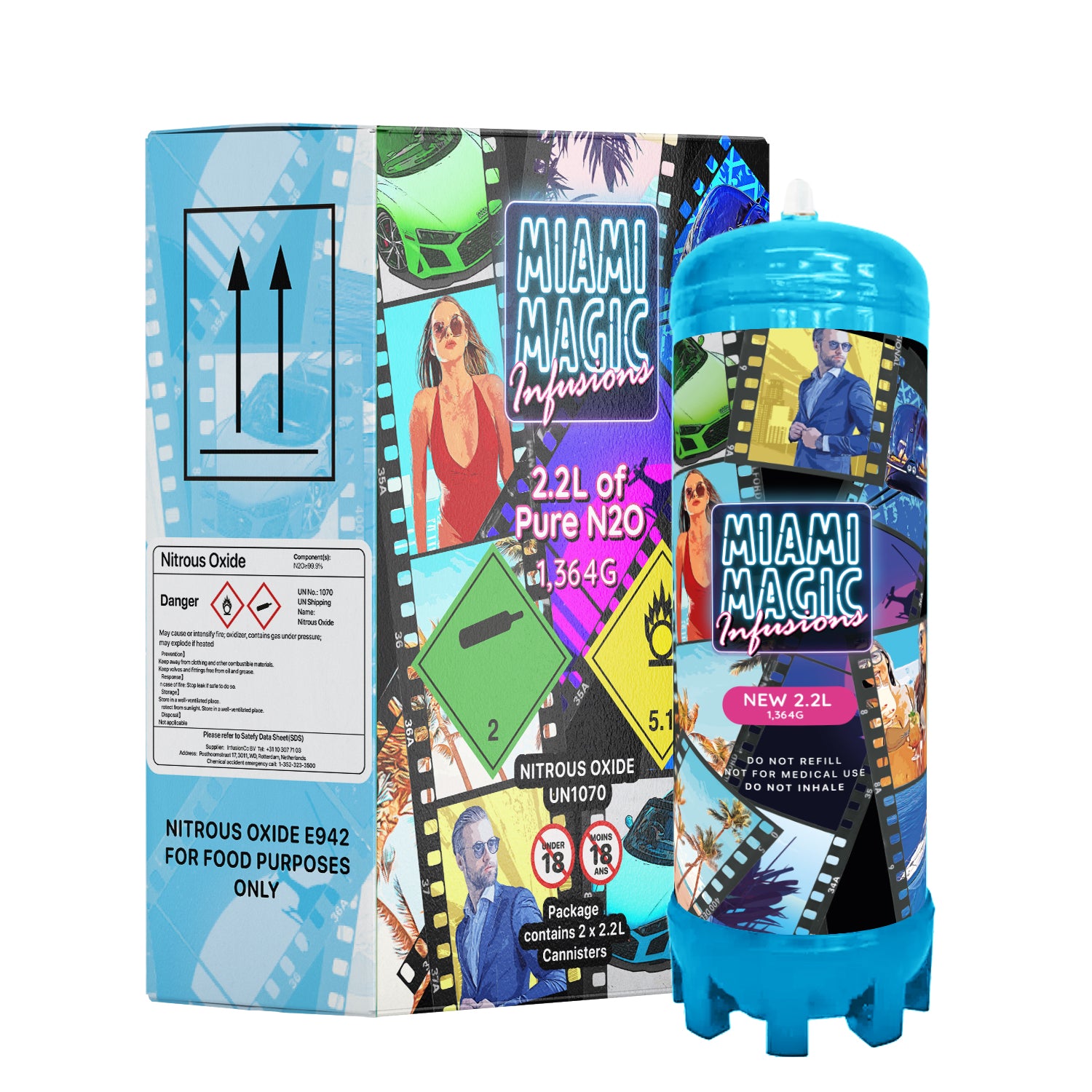 Miami Magic Infusions 2.2L N2O Cannister