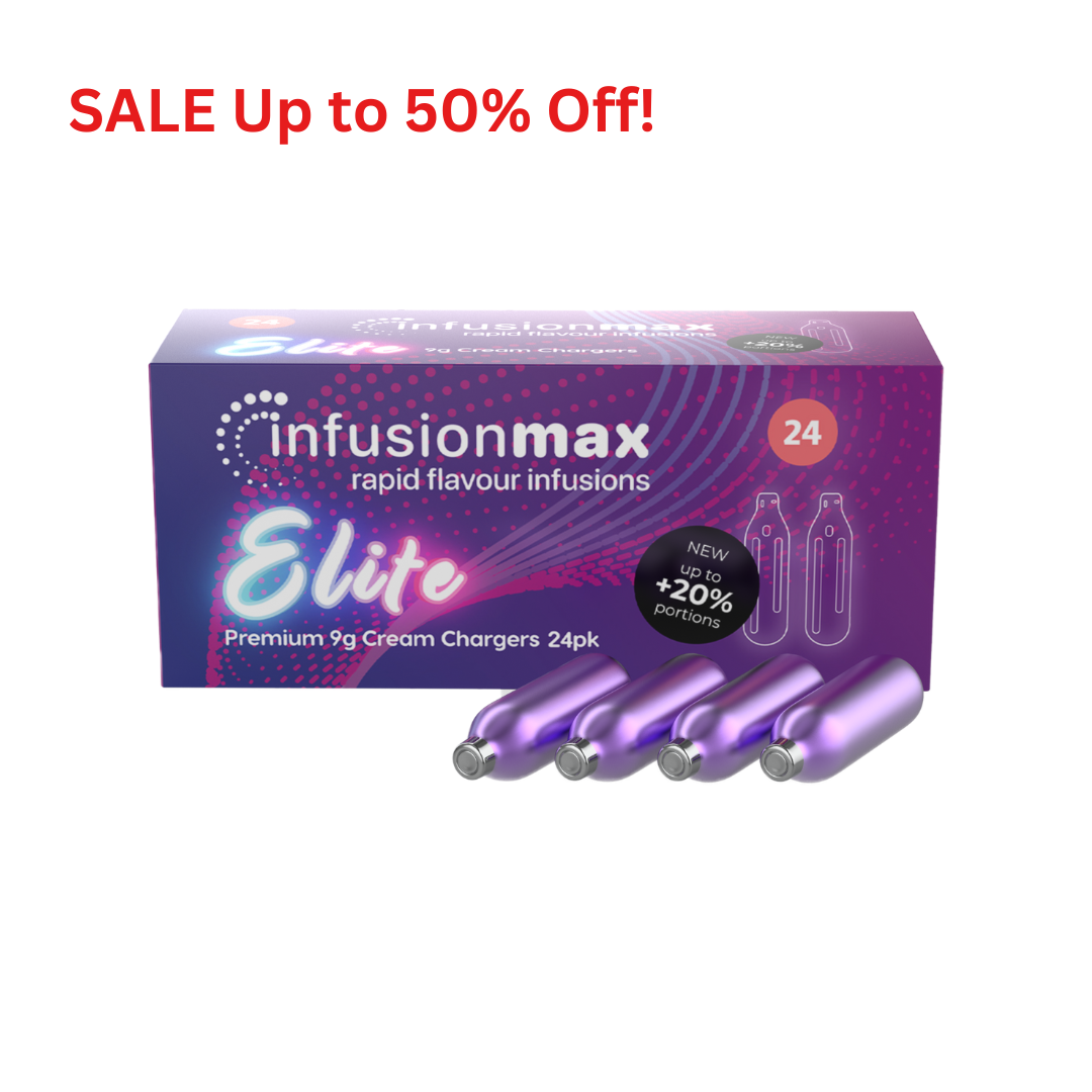 InfusionMax Elite 9g 24 Packs Culinary Gas Cream Chargers