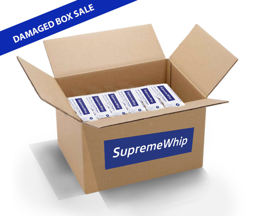 SupremeWhip Cream Chargers 8.2g N20 Cartons of 600 - OLDSTOCK/ DAMAGED PACKAGING
