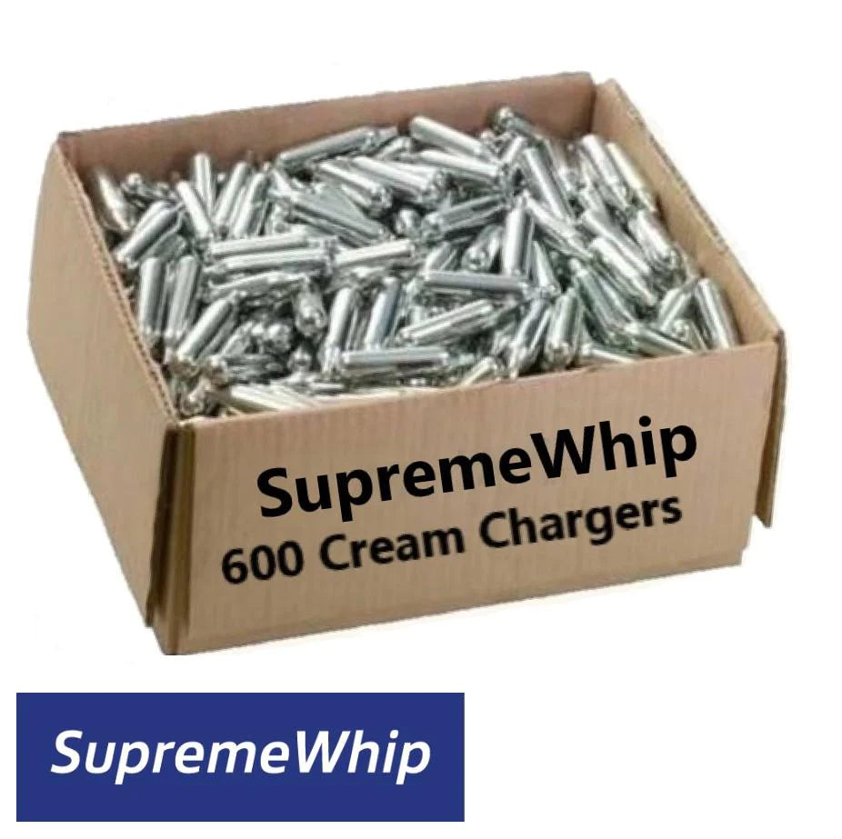 SupremeWhip Cream Chargers 8g N20 Cartons of 600 - Overstock/ Damaged packaging