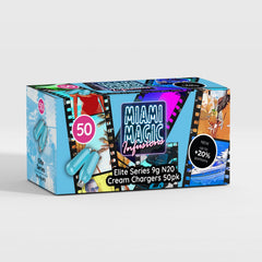 Miami Magic 9g N2O Cream Chargers   50 Packs