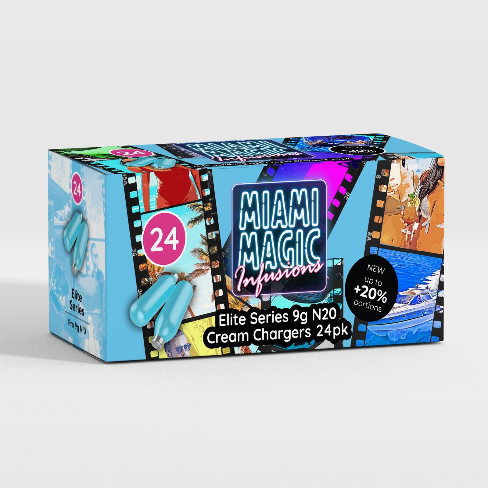 *NEW 2023* Miami Magic 9g Cream Chargers  - 24pks
