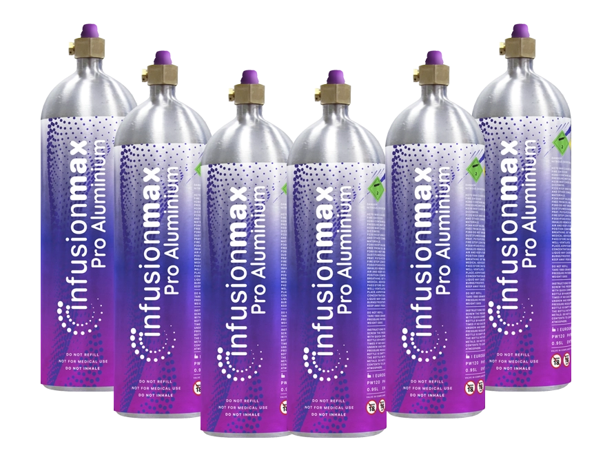 InfusionMax 680g Pro Aluminum - 1 Carton (6 Cylinders)