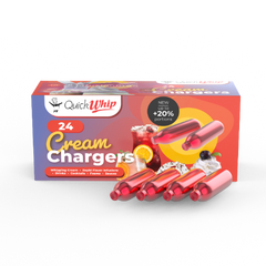 QuickWhip PRO 9g! N2O Cream Chargers - 24 Packs