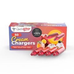 QuickWhip PRO 9g! N2O Cream Chargers - 50 Packs