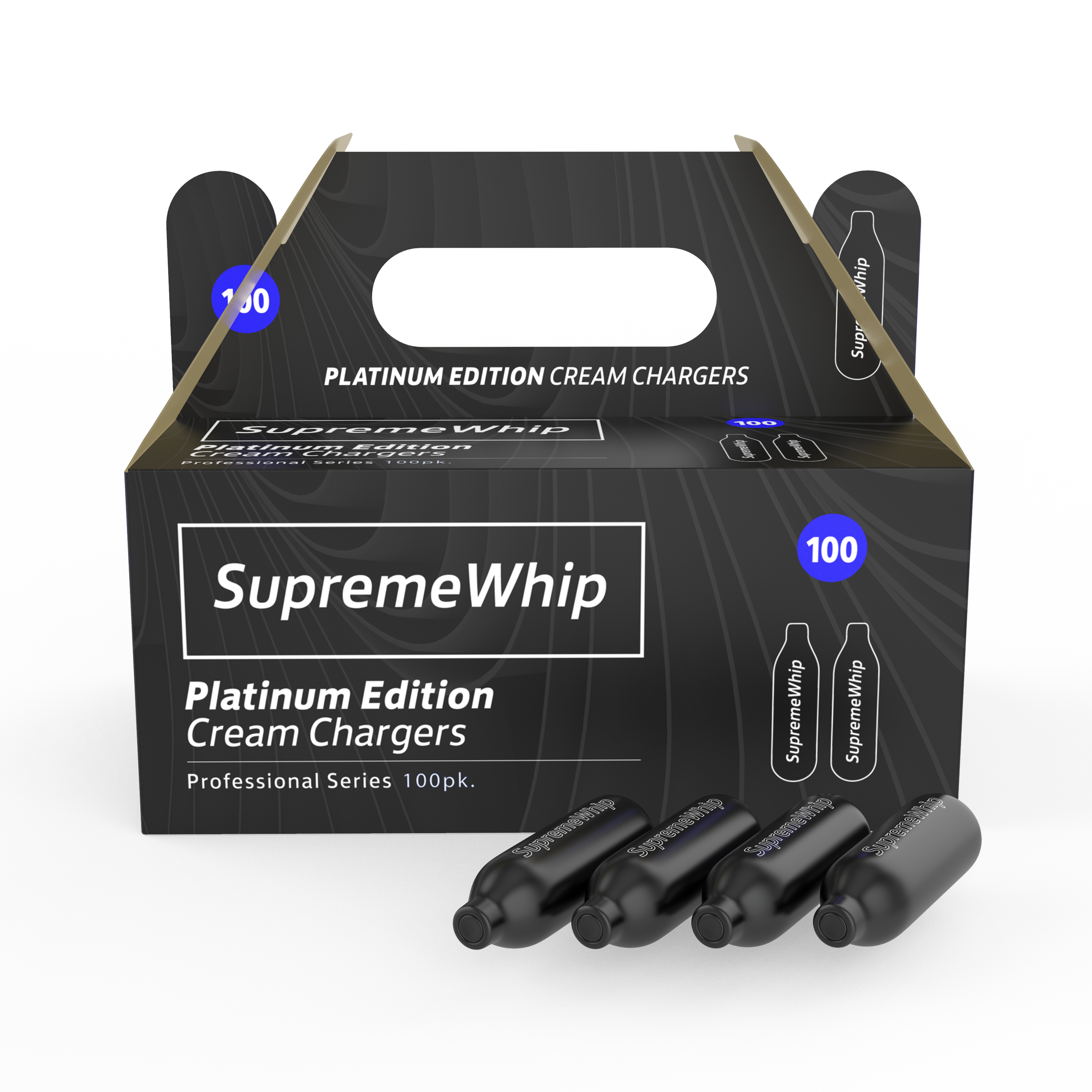 (40% OFF Minimum 1 Carton) SupremeWhip Cream Chargers Platinum Series -  8g - 100Pks