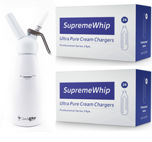 Starter Pack - SupremeWhip Chargers 24pks & 0.5L White Dispenser